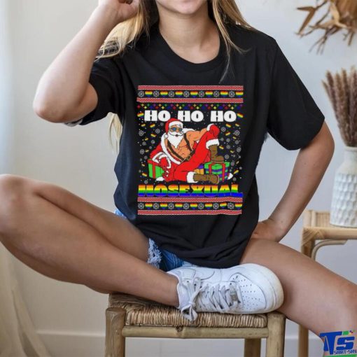 Ho Ho Ho Santa Homosexual Christmas Ugly Shirt