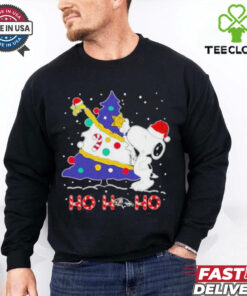 Ho Ho Ho Snoopy Woodstock Baltimore Ravens Christmas Tree Shirt