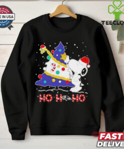 Ho Ho Ho Snoopy Woodstock Baltimore Ravens Christmas Tree Shirt