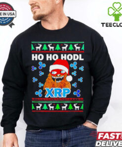 Ho Ho Hodl XRP ugly Christmas Bearable Guy shirt