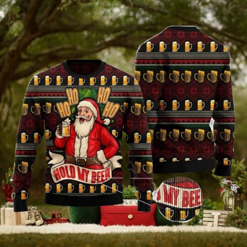 Ho Ho Hold My Beer Christmas Gift Ugly Christmas Sweater Xmas Holiday