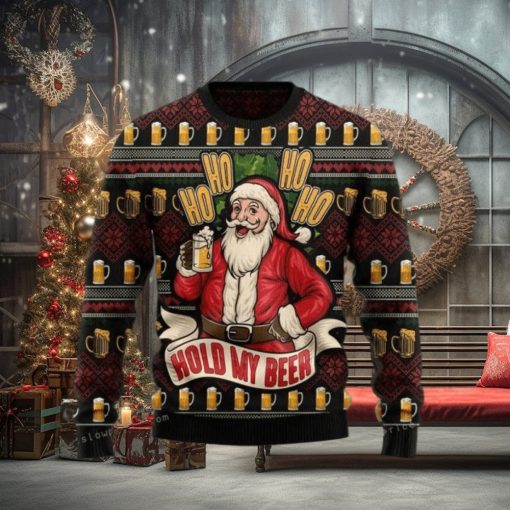 Ho Ho Hold My Beer Christmas Ugly Sweater Party