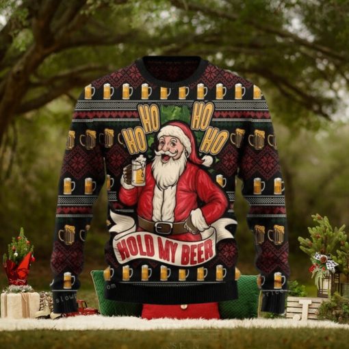Ho Ho Hold My Beer Christmas Ugly Sweater Party