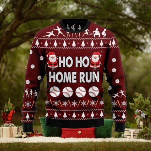 Ho Ho Home Run Ugly Christmas Sweater
