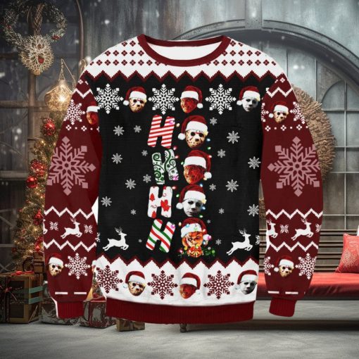 Ho Ho Horror For Christmas Gifts Ugly Christmas Wool Knitted Sweater