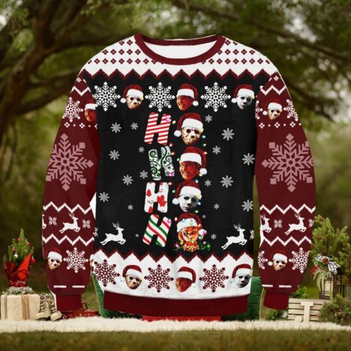 Ho Ho Horror For Christmas Gifts Ugly Christmas Wool Knitted Sweater