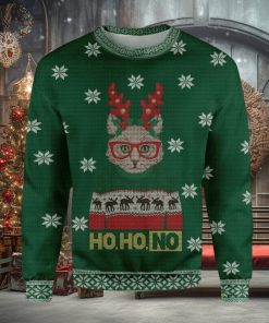Ho Ho No Cat Christmas Ugly Sweater