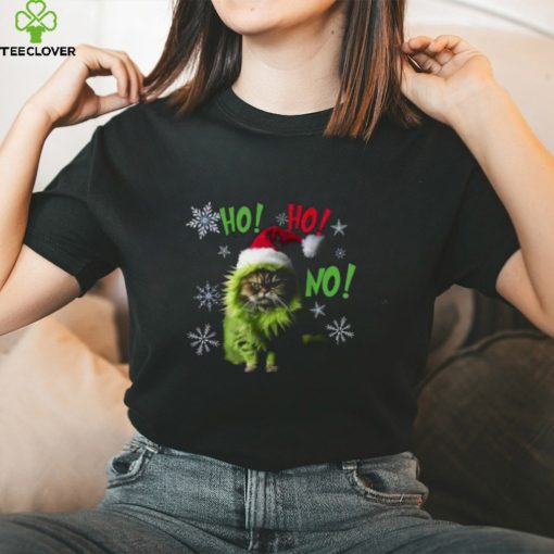 Ho Ho No Funny Bad Cat Christmas Shirt