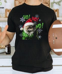 Ho Ho No Funny Bad Cat Funny Xmas Shirt