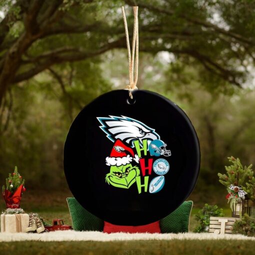Ho ho ho Philadelphia Eagles Christmas NFL ornament   Copy