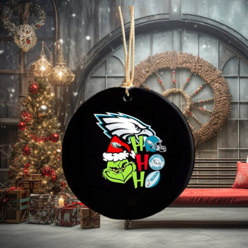 Ho ho ho Philadelphia Eagles Christmas NFL ornament   Copy