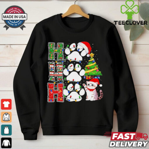 Ho ho ho cat paws Christmas shirt