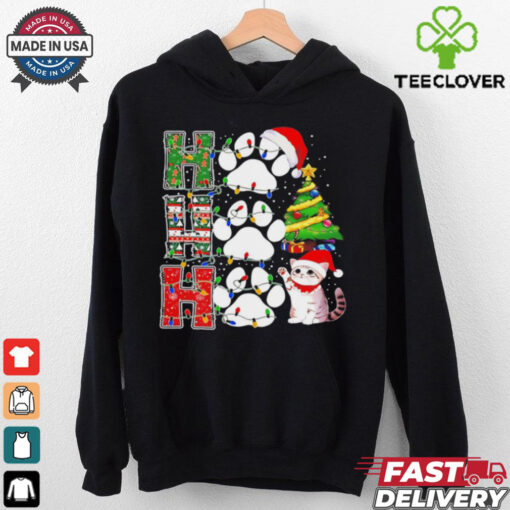 Ho ho ho cat paws Christmas shirt