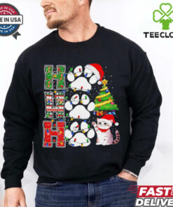 Ho ho ho cat paws Christmas shirt