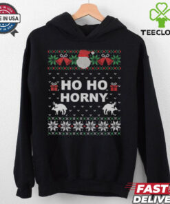 Ho ho horny reindeer ugly Christmas shirt