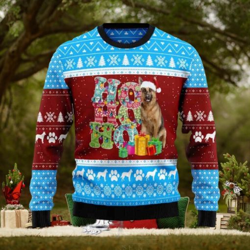 HoHoHo German Shepherd Ugly Christmas Sweater
