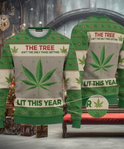 Hobby New Lit This Year Weed Ugly Christmas 3D Sweater Gift For Men And Women