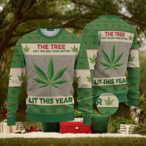Hobby New Lit This Year Weed Ugly Christmas 3D Sweater Gift For Men And Women