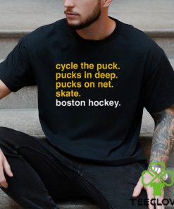 Hockey Checklist Cycle The Puck Pucks In Deep Pucks On Net Skate Boston Hockey Shirt