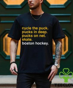 Hockey Checklist Cycle The Puck Pucks In Deep Pucks On Net Skate Boston Hockey Shirt