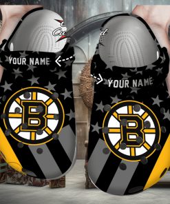 Hockey Crocs Personalized Bbruins Star Flag Clog Shoes