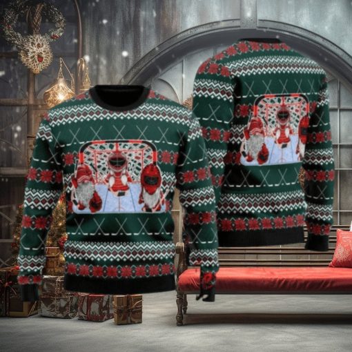 Hockey Gomies Ugly Christmas Sweater Gift Knitting Sweater