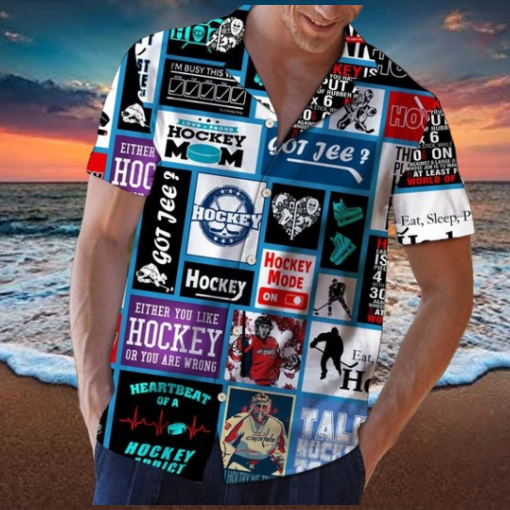 Hockey Hawaiian Shirt For Hockey Fan, Summer Holiday Gift Idea, Sports Lover Gift Hockey Hawaiian Shirt For Hockey Fan, Summer Holiday Gift Idea, Sports Lover Gift