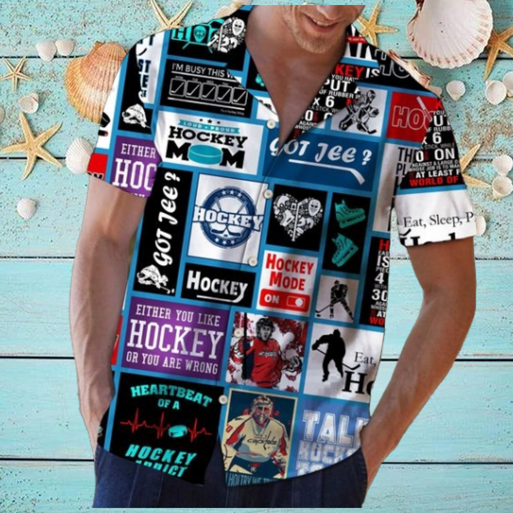 Hockey Hawaiian Shirt For Hockey Fan, Summer Holiday Gift Idea, Sports Lover Gift Hockey Hawaiian Shirt For Hockey Fan, Summer Holiday Gift Idea, Sports Lover Gift