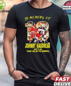 Hockey In Memory Of Johnny Gaudreau August 29, 2024 Thank You For The Memories Signature Shirt