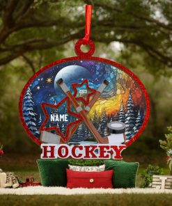 Hockey Lover Personalized Suncatcher Ornament