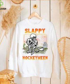 Hockey Slappy Hockeyween Skeleton Halloween Costume T Shirt