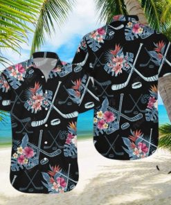 Hockey Summer Vibe Tropical Aloha Hawaiian Shirt