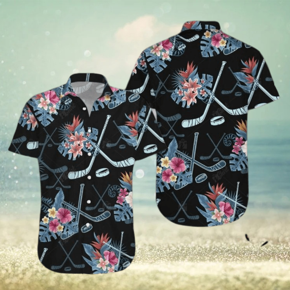 Hockey Summer Vibe Tropical Aloha Hawaiian Shirt Hockey Summer Vibe Tropical Aloha Hawaiian Shirt
