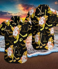 Hockey Tropical Puck Hawaiian Shirt For Men Women