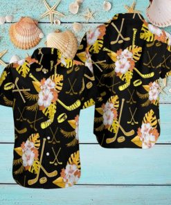 Hockey Tropical Puck Hawaiian Shirt For Men Women
