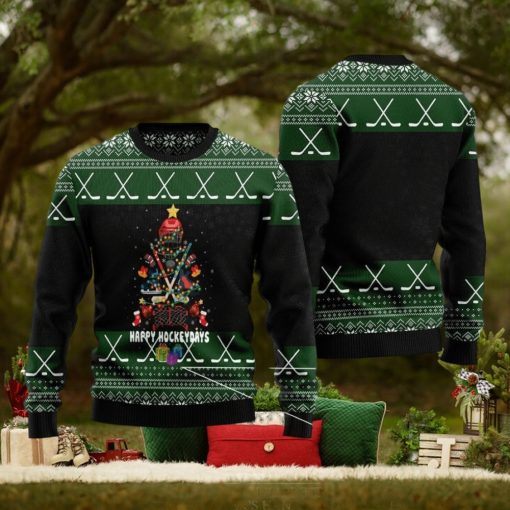 Hockeydays Christmas Tree Ugly Christmas Holiday Sweater
