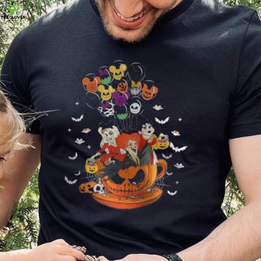 Hocus Pocus Halloween Teacup Mickey Scare Balloon Shirt, Disney Sanderson Sisters Tee