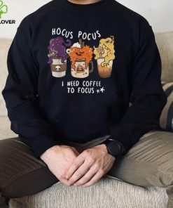 Hocus Pocus I Need Coffee to Focus Halloween Teacher Womens T Shirt