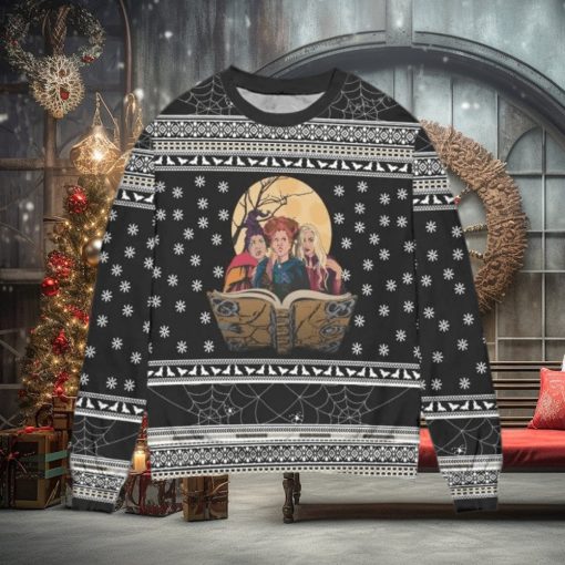 Hocus Pocus Spider Web Snowflake Ugly Christmas Sweater