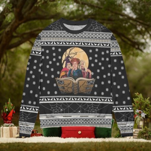 Hocus Pocus Spider Web Snowflake Ugly Christmas Sweater