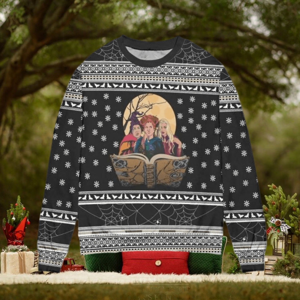 Hocus Pocus Spider Web Snowflake Ugly Christmas Sweater Hocus Pocus Spider Web Snowflake Ugly Christmas Sweater