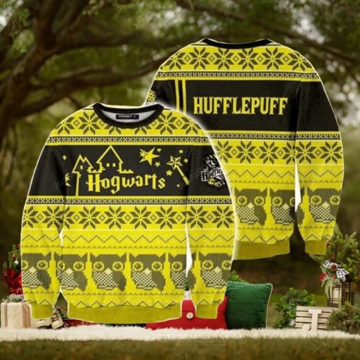 Hogwarts Hufflepuff Owl Harry Potter Ugly Christmas Sweaters