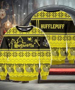 Hogwarts Hufflepuff Owl Harry Potter Ugly Christmas Sweaters