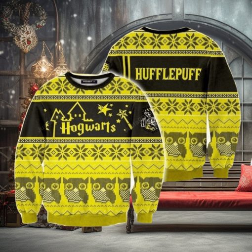 Hogwarts Hufflepuff Owl Harry Potter Ugly Christmas Sweaters