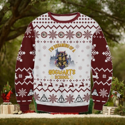 Hogwarts School Christmas Ugly Wool Knitted Sweater