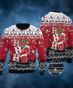 Hohoho Budweiser Beer Ugly Christmas Sweater, Faux Wool Sweater, Gifts For Beer Lovers, International Beer Day, Best Christmas Gifts For 2022 – Prinvity