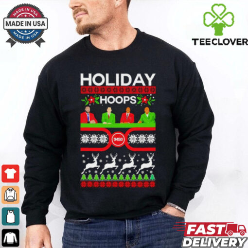 Holiday Hoops Inside the Xmas ugly shirt