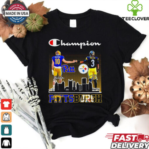 Holstein vs Wilson Champion Pittsburgh football players signature shirt