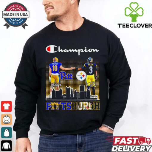 Holstein vs Wilson Champion Pittsburgh football players signature shirt