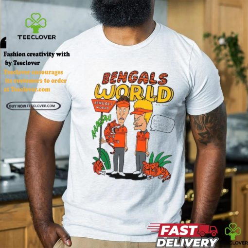 Homage Ash Cincinnati Bengals Beavis And Butthead x Bengals World Tri Blend T Shirt